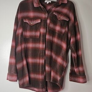 BP Red and Brown Herringbone Shirt